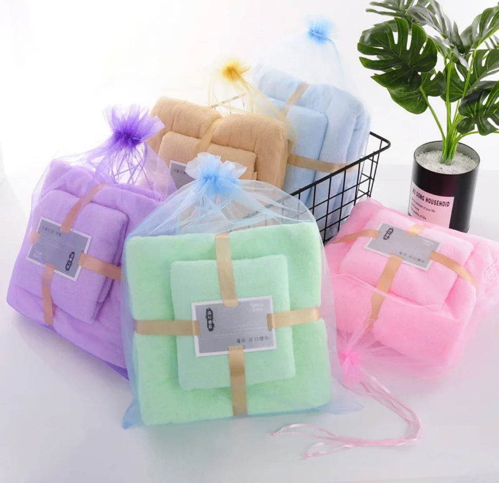 Ensemble de 2 Serviettes Microfibre Ultra Douces