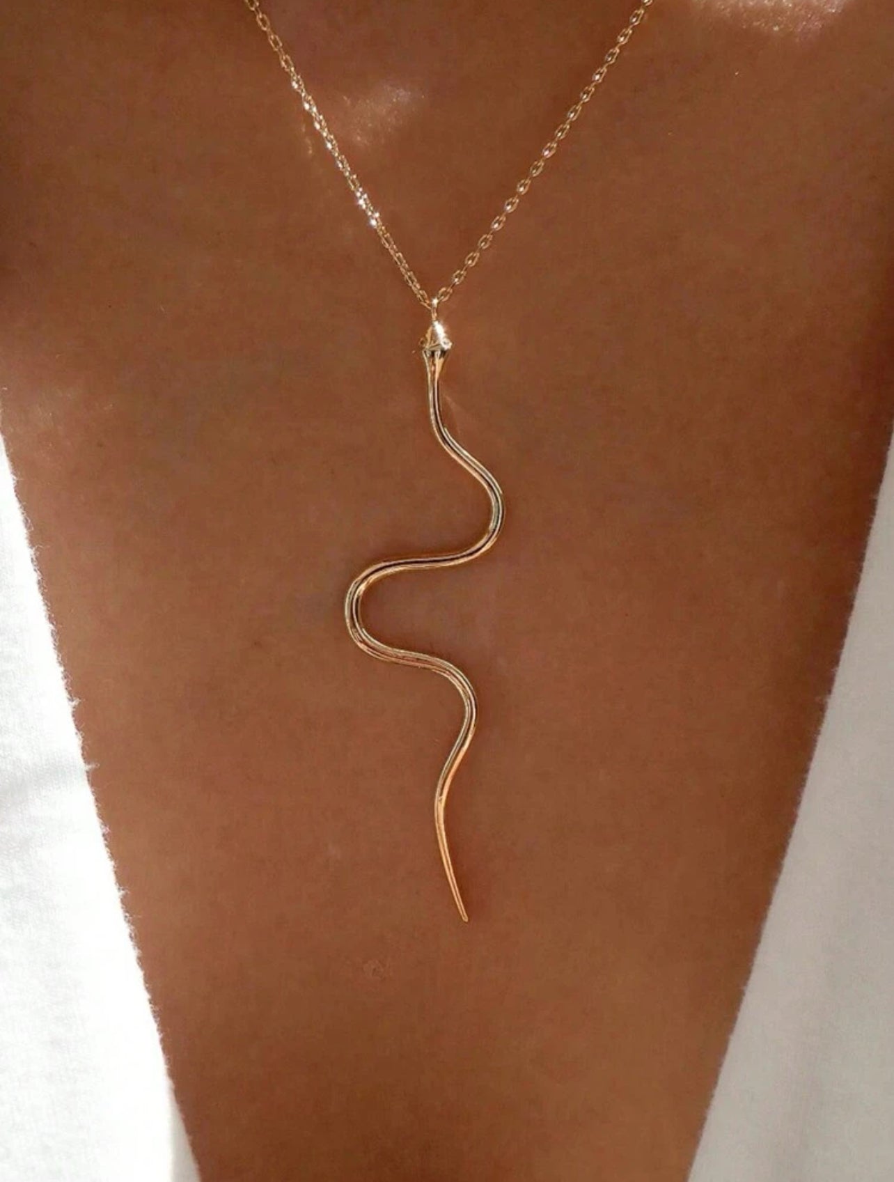 1 pièce nouveau collier pendentif en forme de serpent à la mode pour hommes et femmes