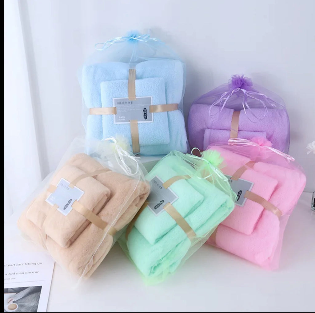 Ensemble de 2 Serviettes Microfibre Ultra Douces