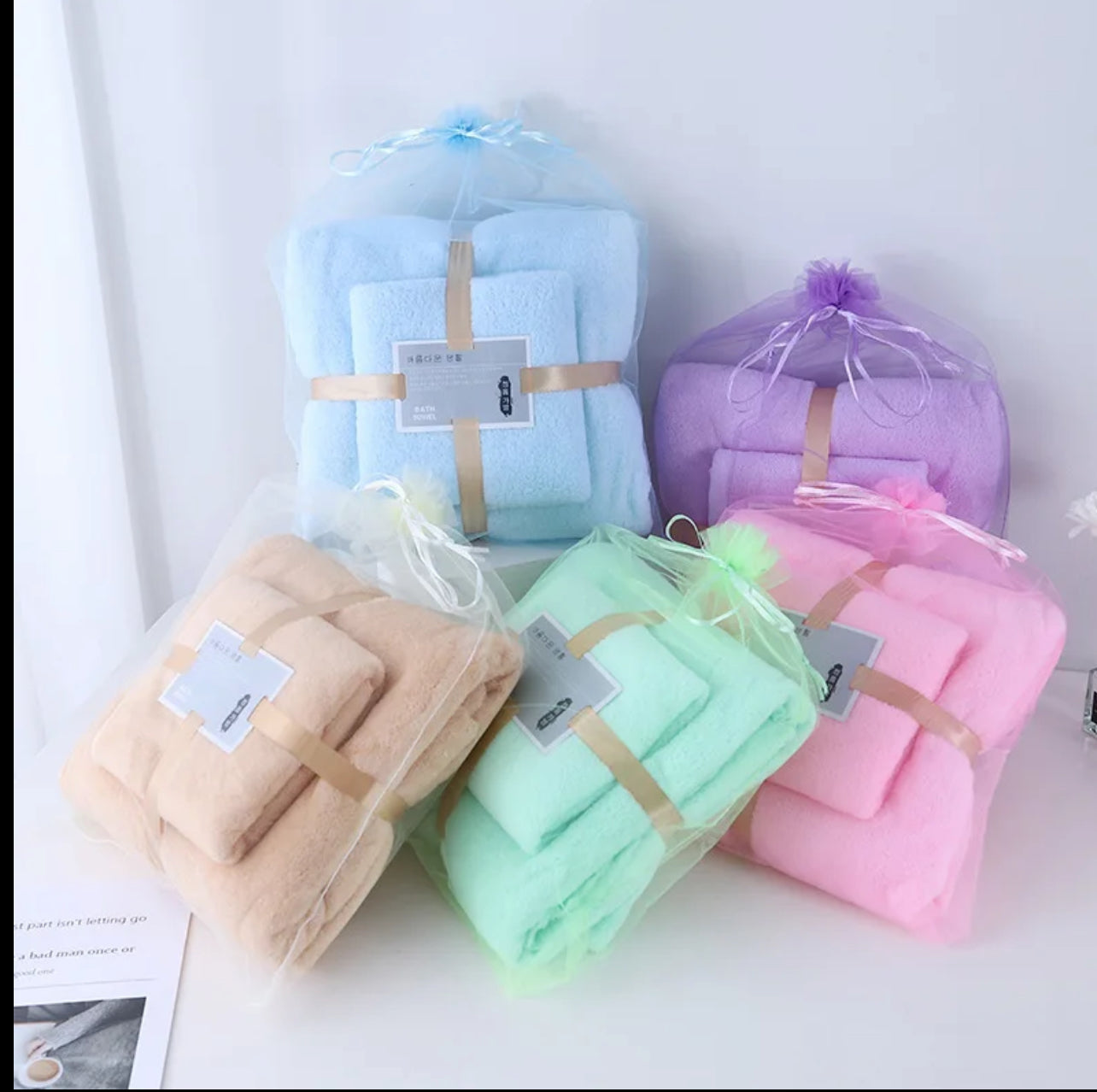 Ensemble serviette micro fibre super doux