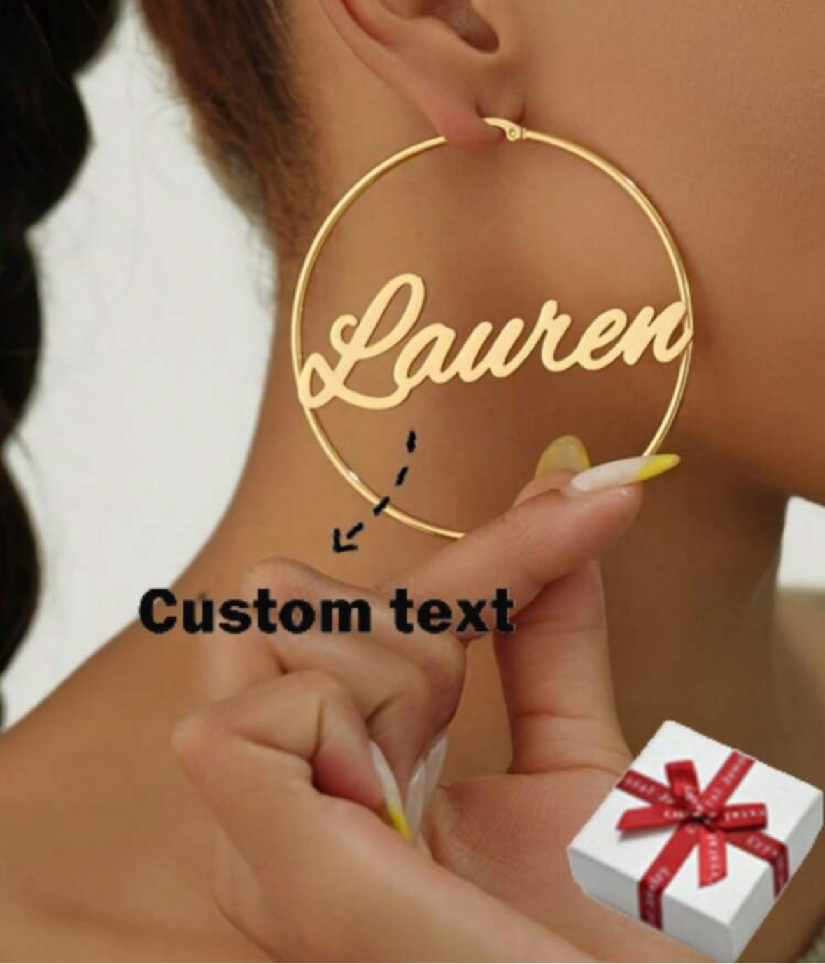 Boucles D'oreilles Rond Personnalisées