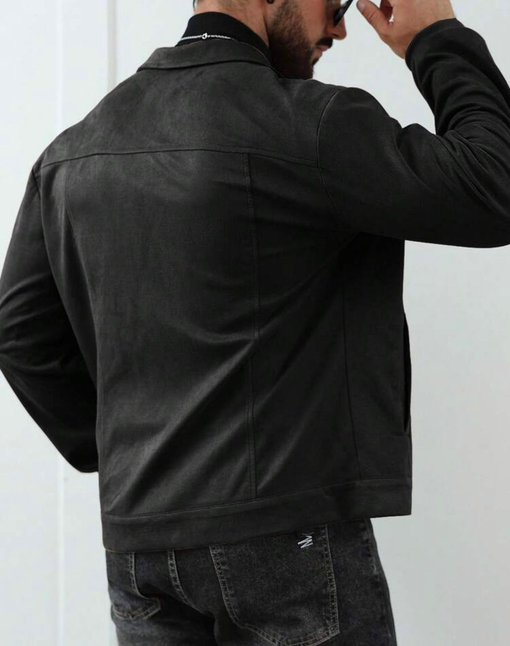 Veste Homme Effet Daim Premium – Style Casual & Élégant