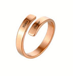 Bague personnalisée minimaliste double couche
