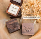 Boîte à bagues en bois personnalisée