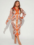 Robe en satin femme Ronde