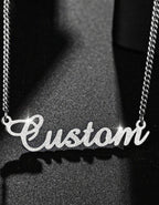 Collier personnalisé en acier inoxydable plaqué or 18 carats