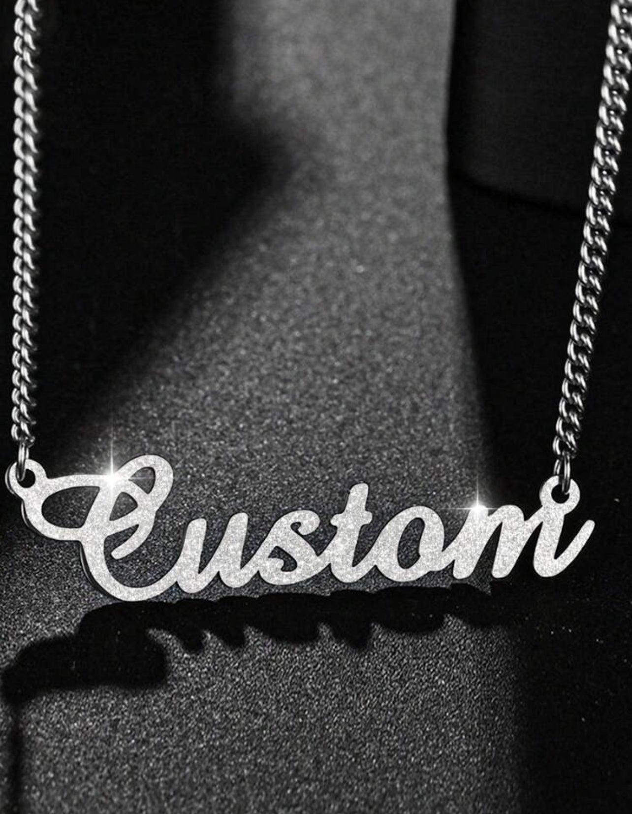 Collier personnalisé en acier inoxydable plaqué or 18 carats