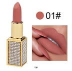 Éclat Éternel - Rouge à Lèvres Vegan 24h avec Éclat de Cristaux