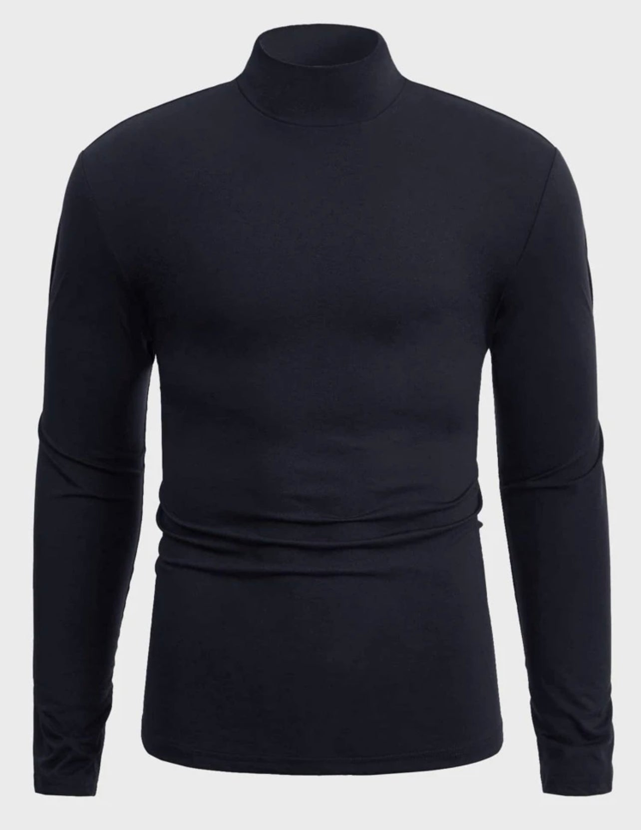 Plain Cotton T-Shirt With Stand Collar