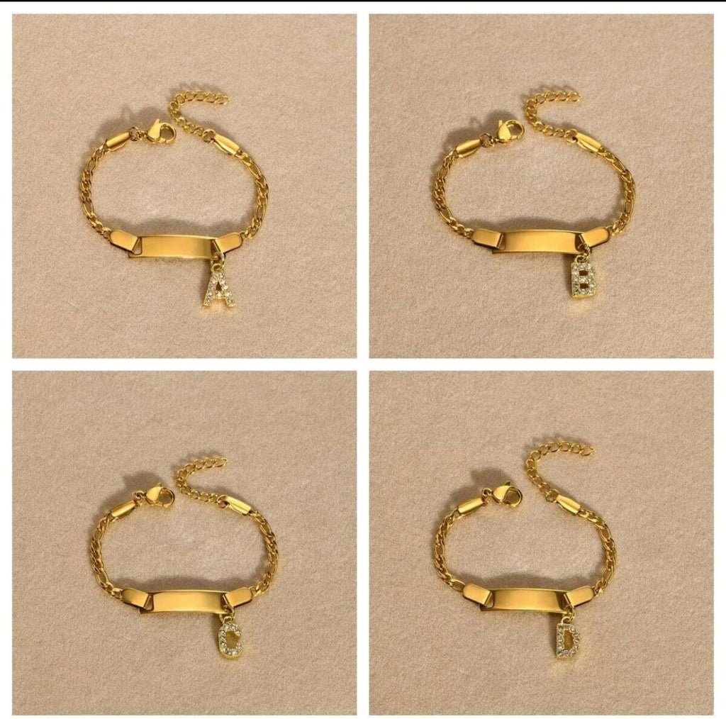 Bracelet Enfant Personnalisé avec Initiale et Breloque