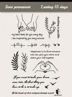 Tatouages Temporaires - Collection “Love & Inspiration