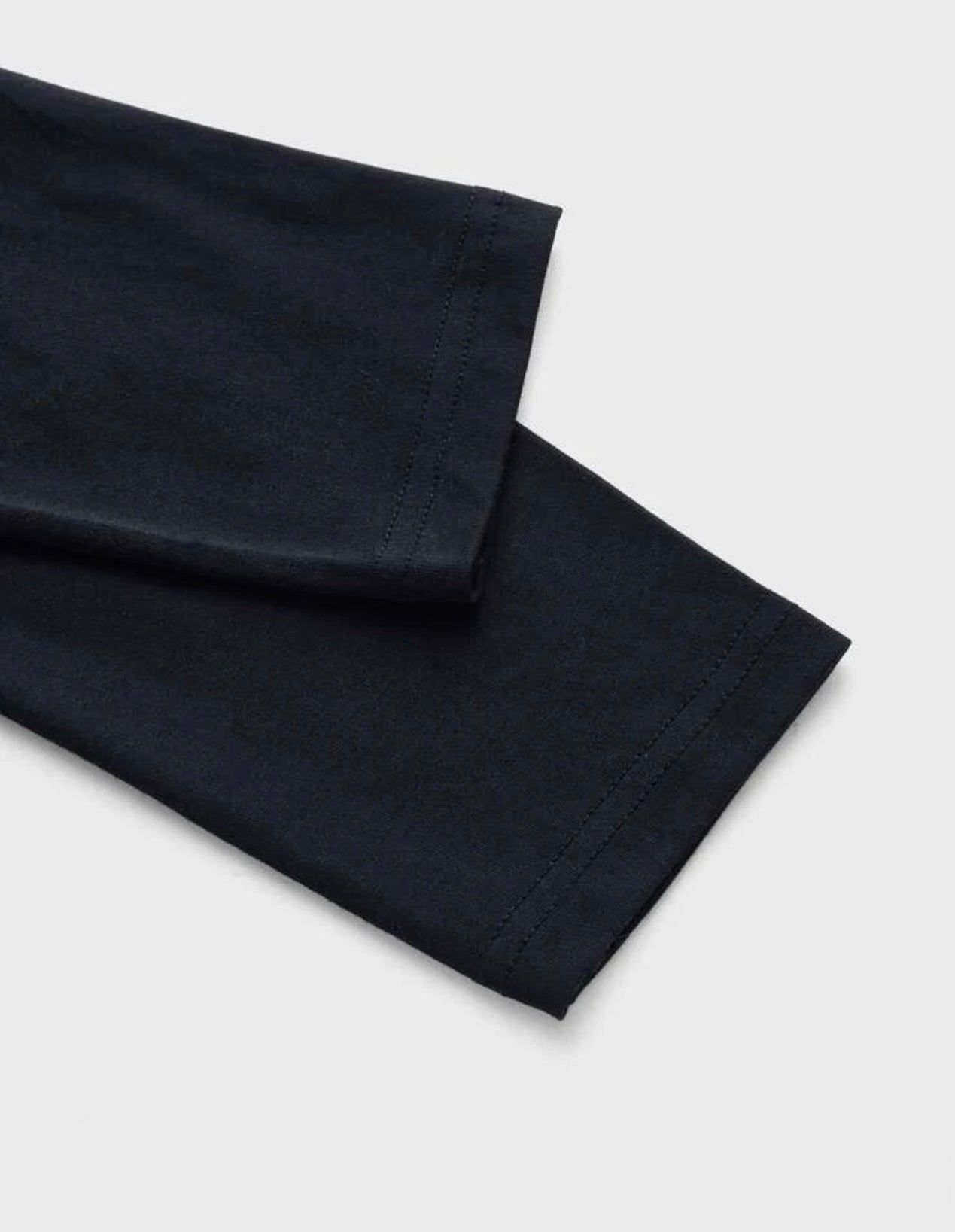 T-Shirt Unicolore En Coton À Col Montant