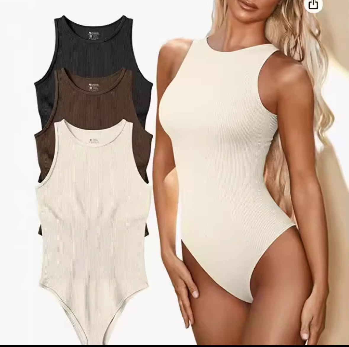 Body femme sans manches col rond – Basique chic multicolore