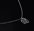 Collier Délicat avec Pendentif Anatomique du Cœur