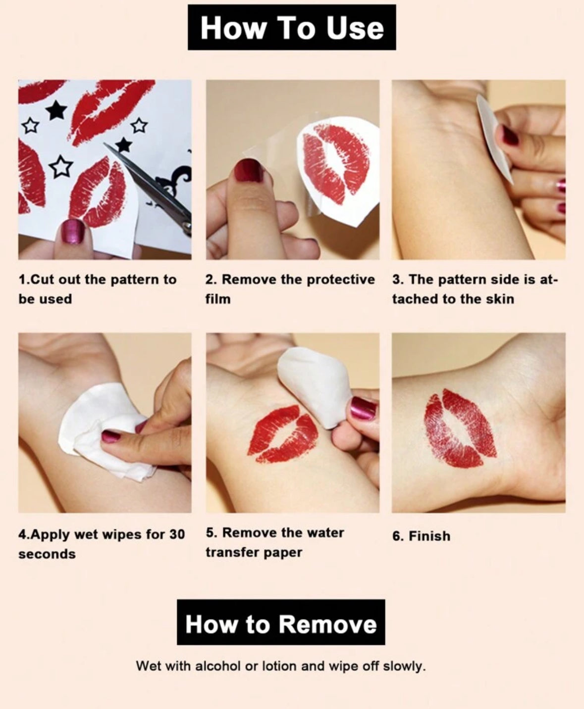 Tatouages Temporaires 3D Sensuels – Pack de 2 Feuilles