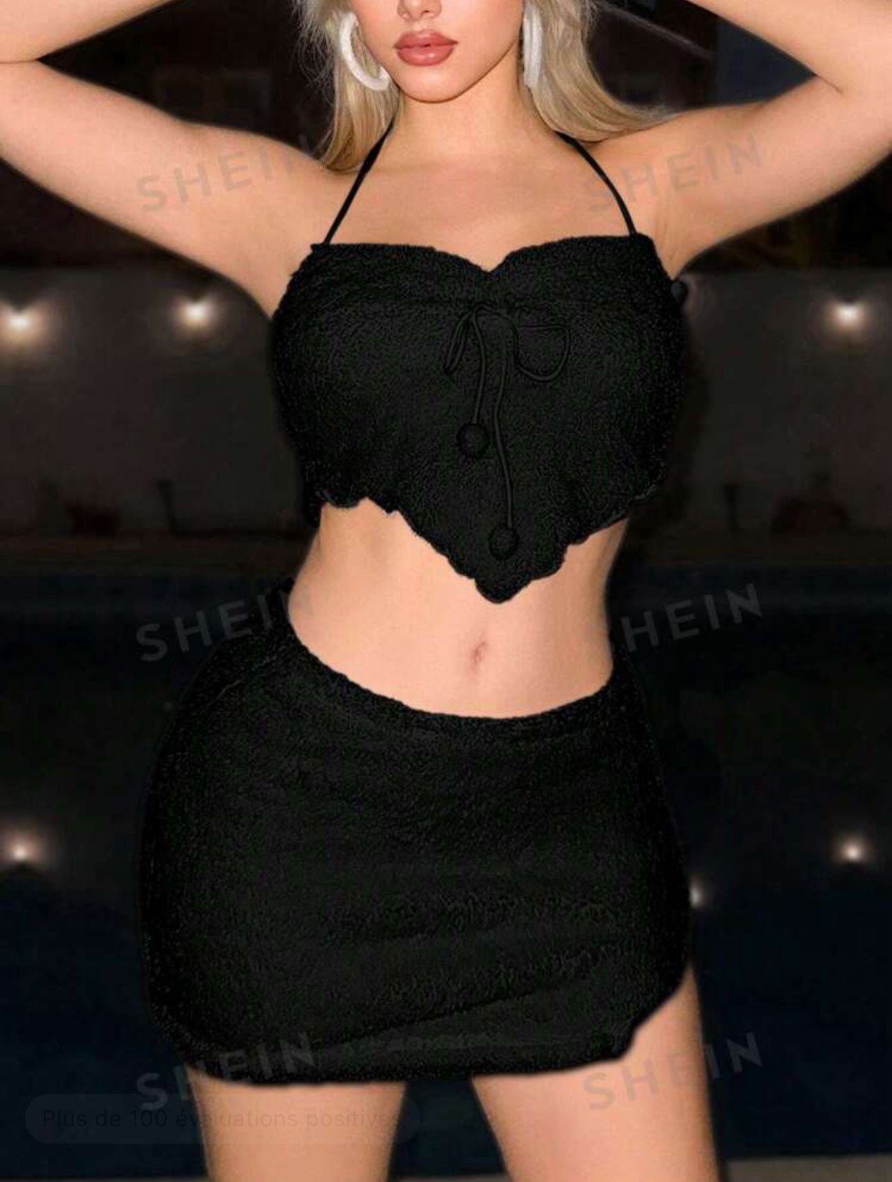 Solid Color Bustier Top and Bodycon Pencil Skirt Set