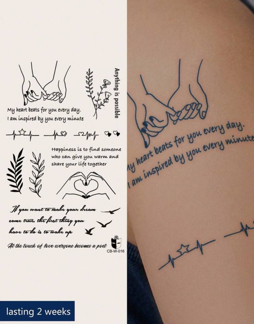 Tatouages Temporaires – Collection « Love & Inspiration »