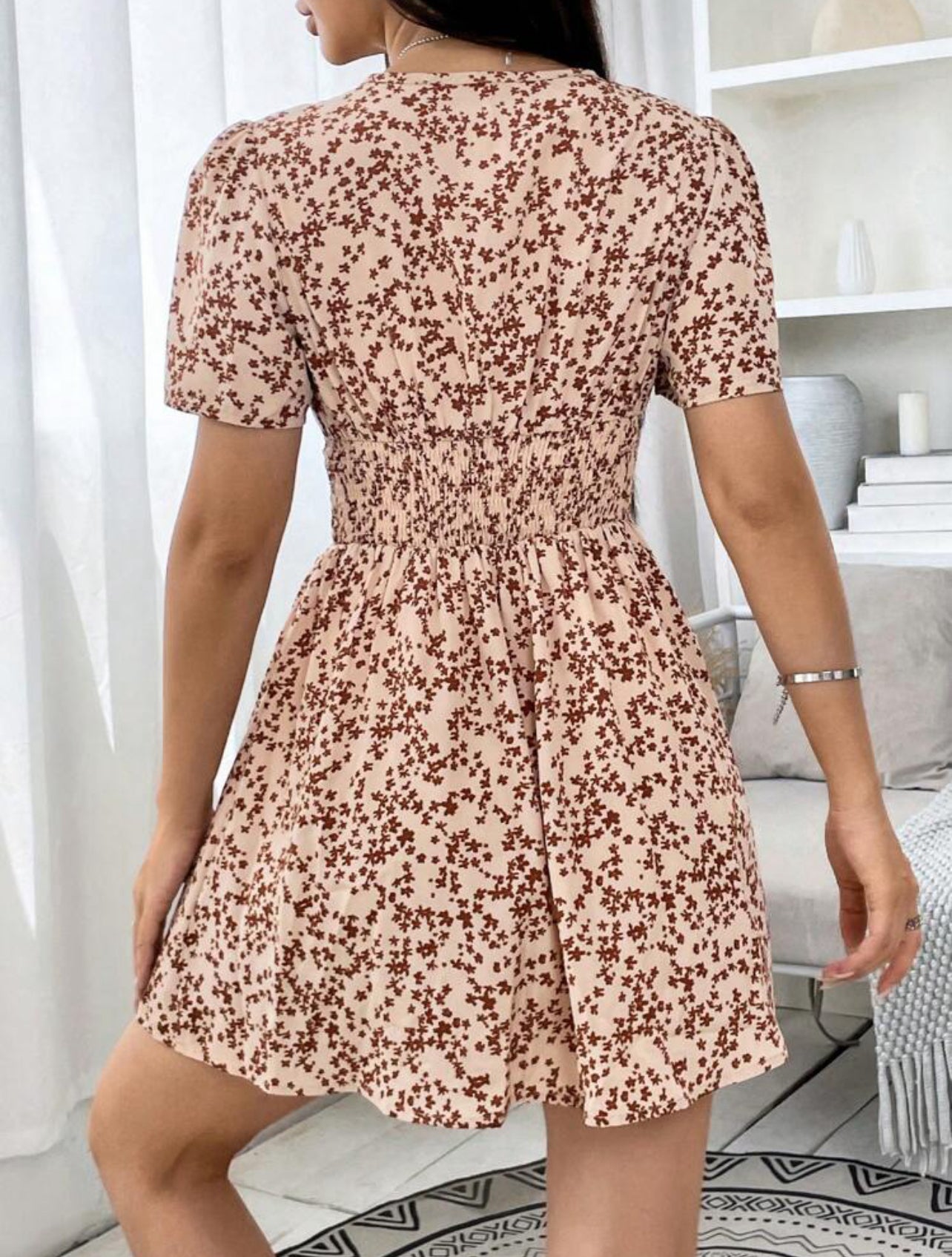 PETITE Robe Imprimé Floral À Ruché