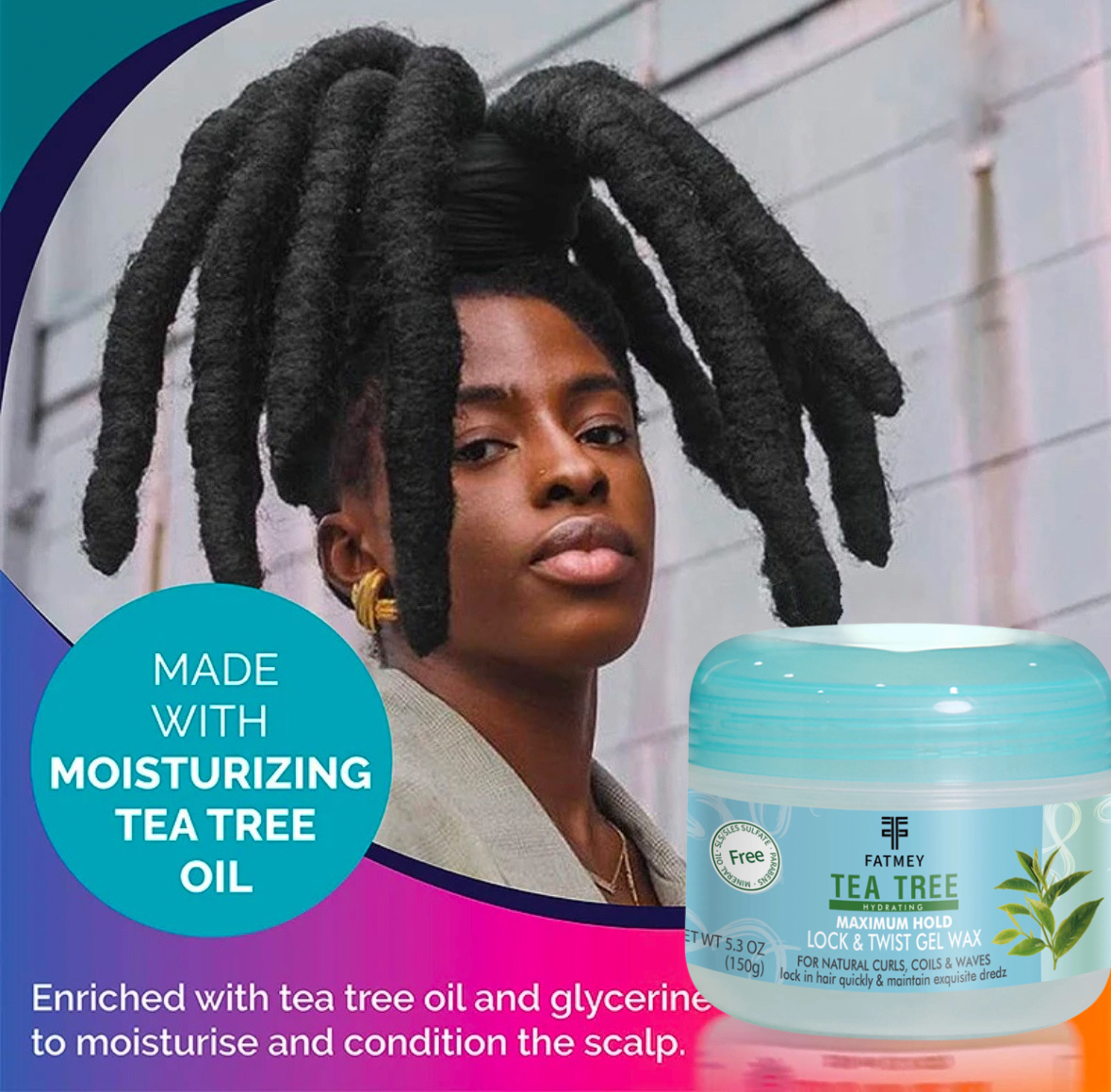 Fatmey Tea Tree Gel Wax - L’Essentiel pour Entretenir et Styliser vos Locks