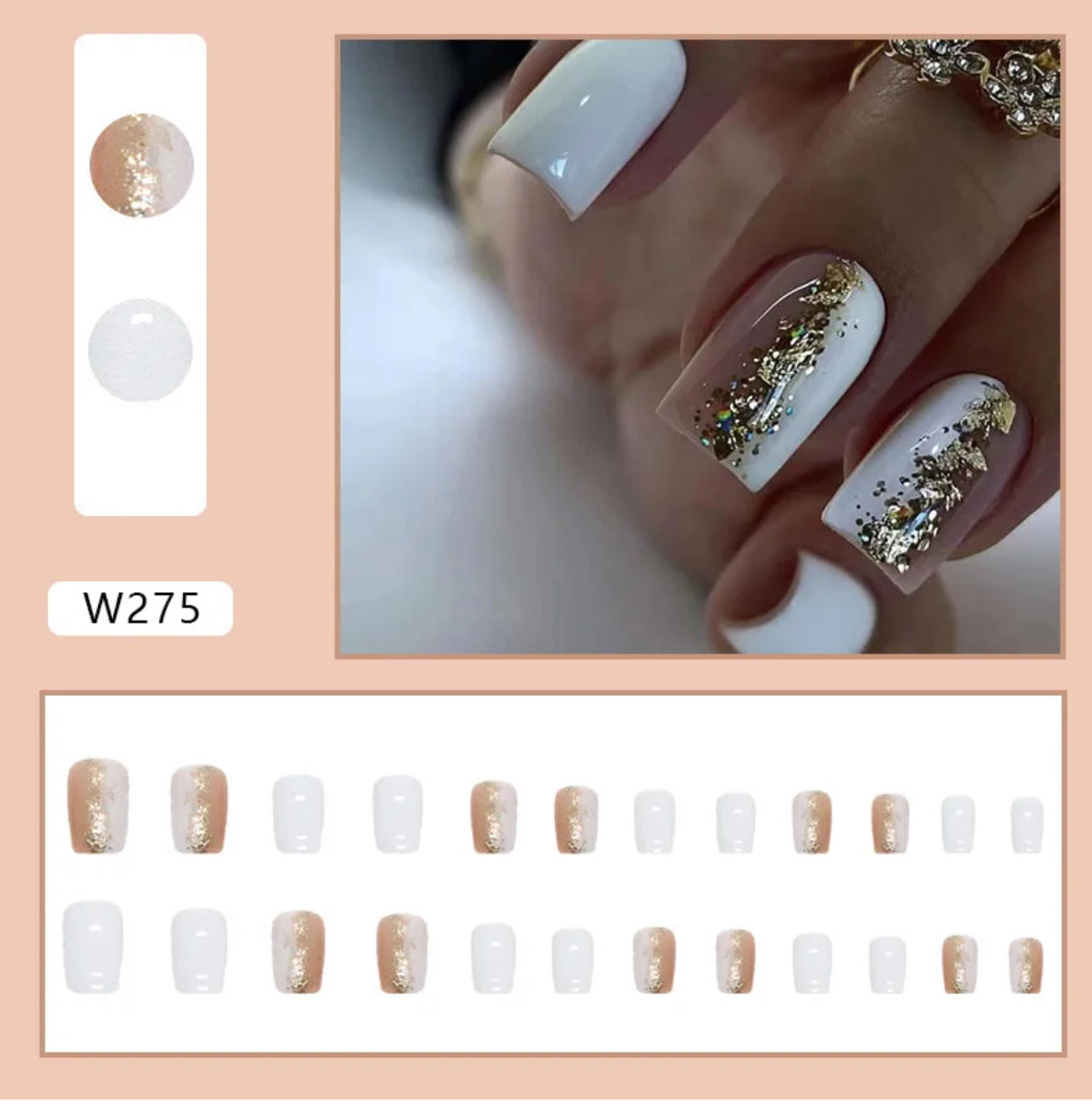 Faux-ongles léger blanc