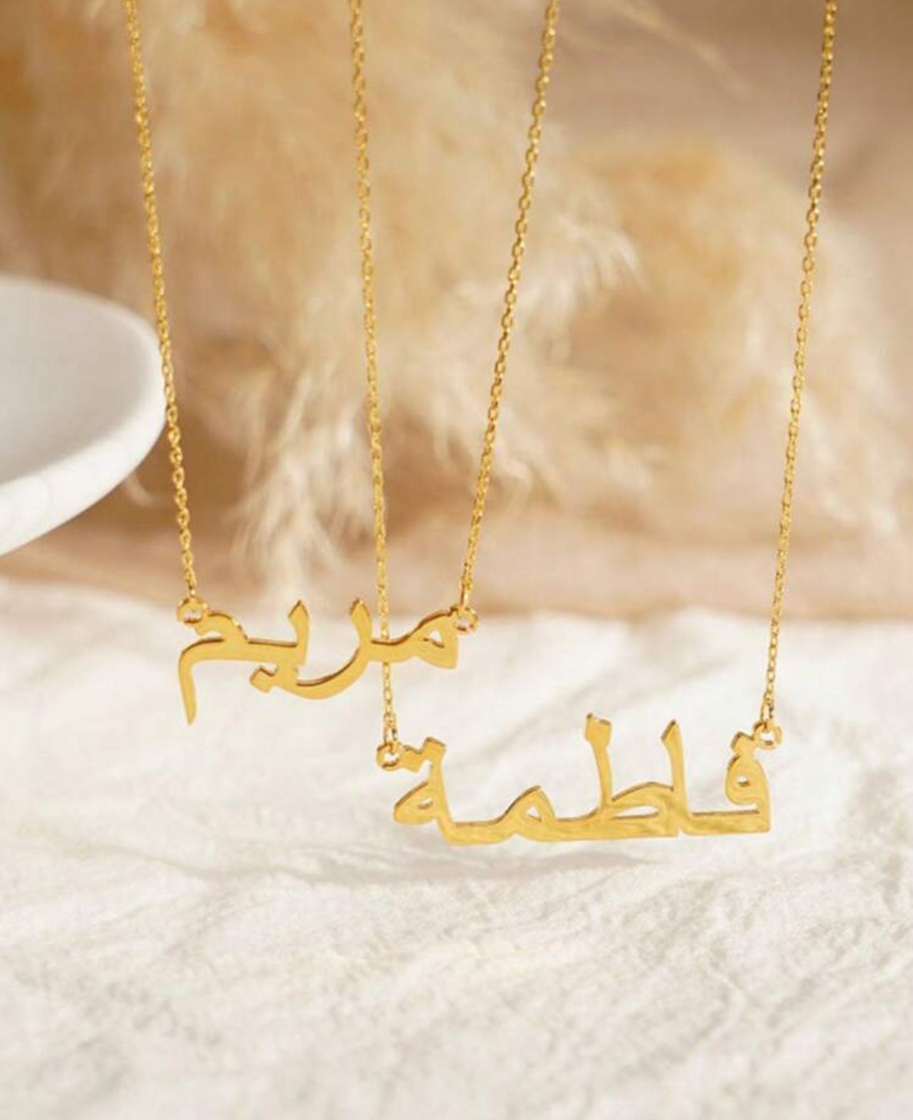 Collier de nom arabe personnalisé pour femmes