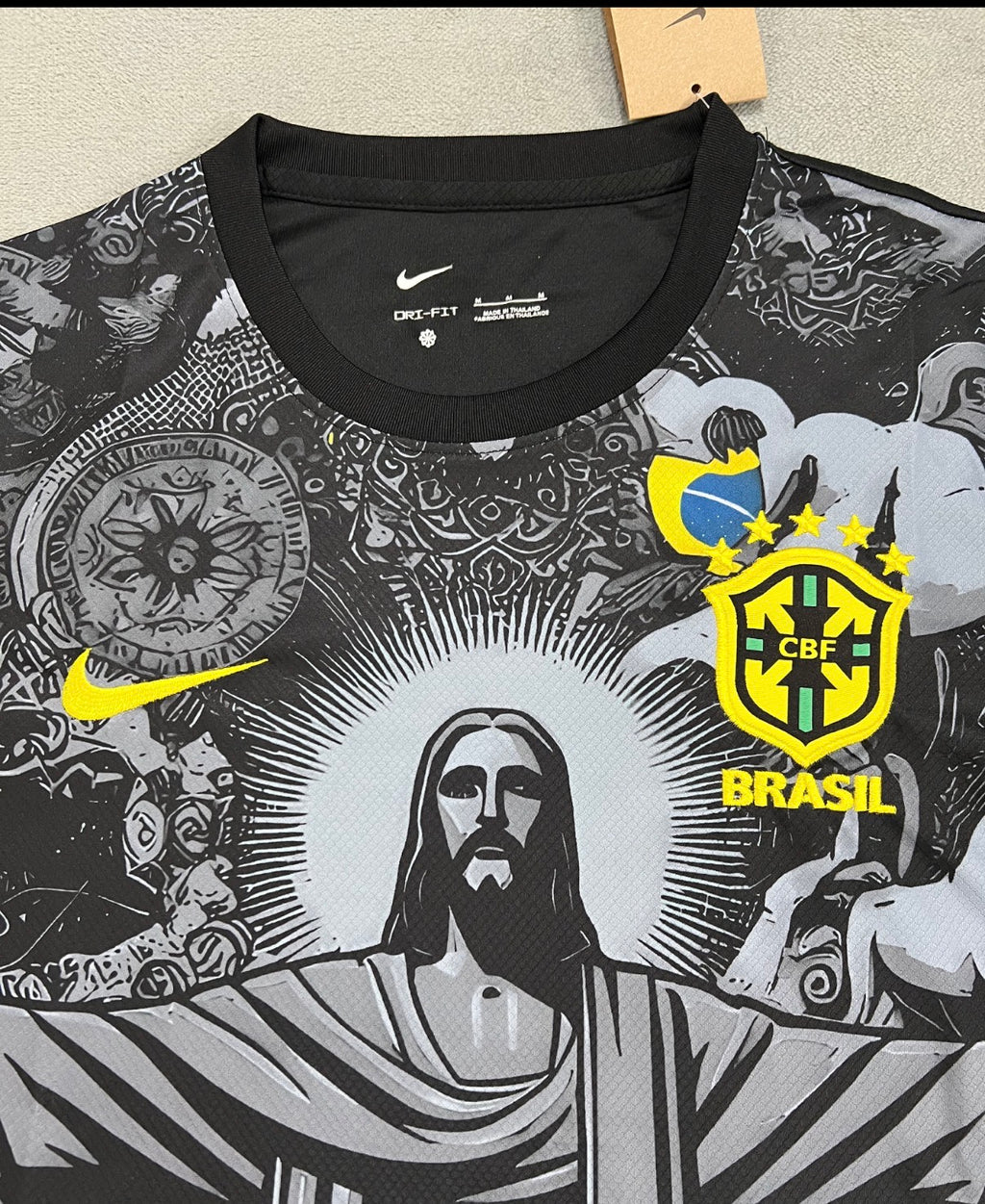 Brazil Christ the Redeemer Special Edition Concept Jersey – Black & Gold