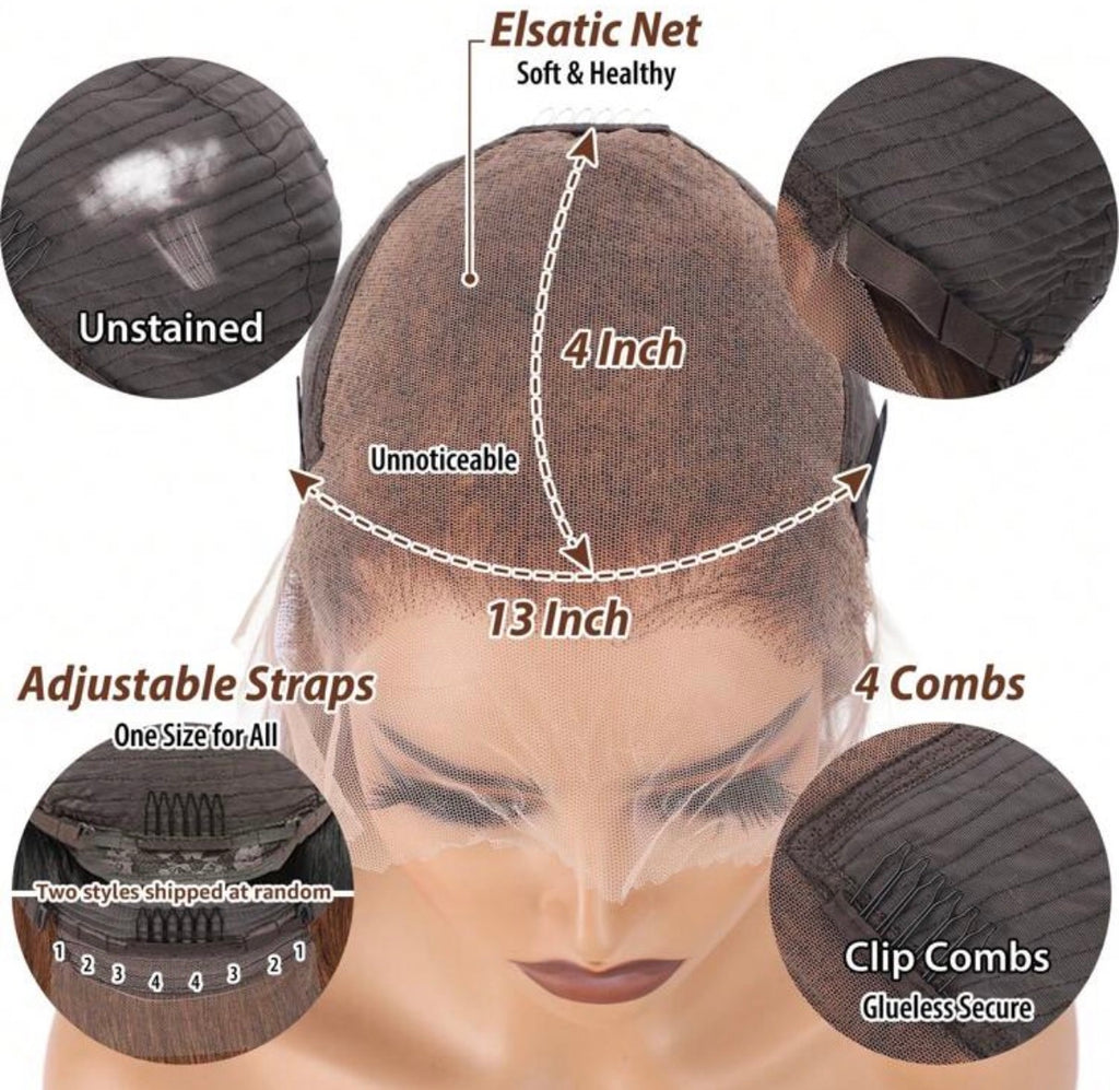 Perruque Lace Frontal 180% - Cheveux Humains Lisses