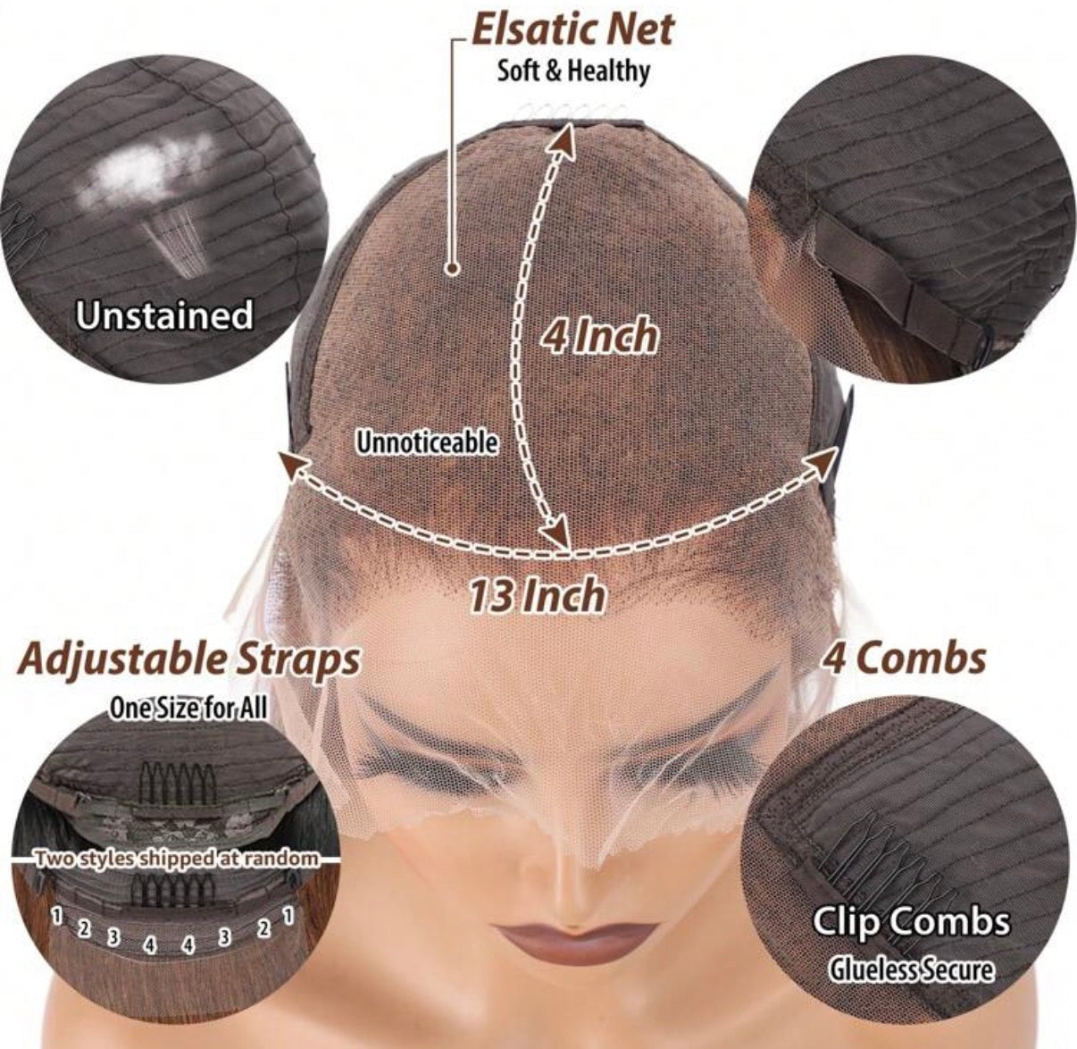 Perruque Lace Frontal 180% - Cheveux Humains Lisses