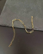 Bracelet Chaîne en Acier Inoxydable Doré – Style Moderne