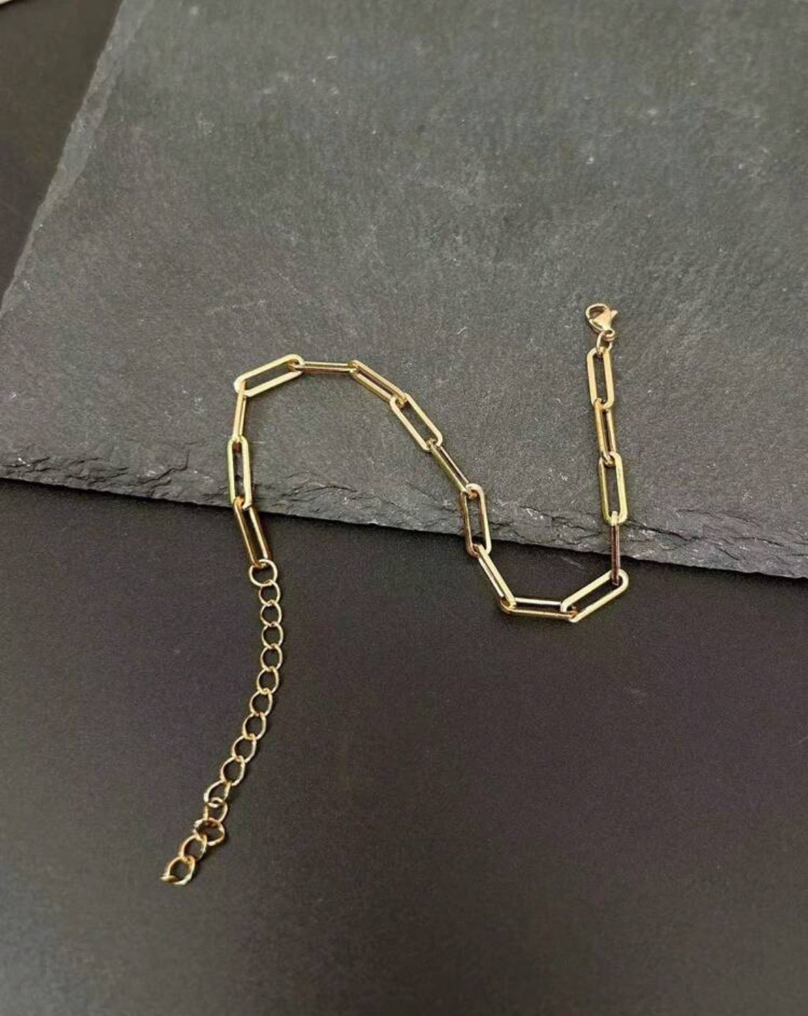 Bracelet Chaîne en Acier Inoxydable Doré – Style Moderne