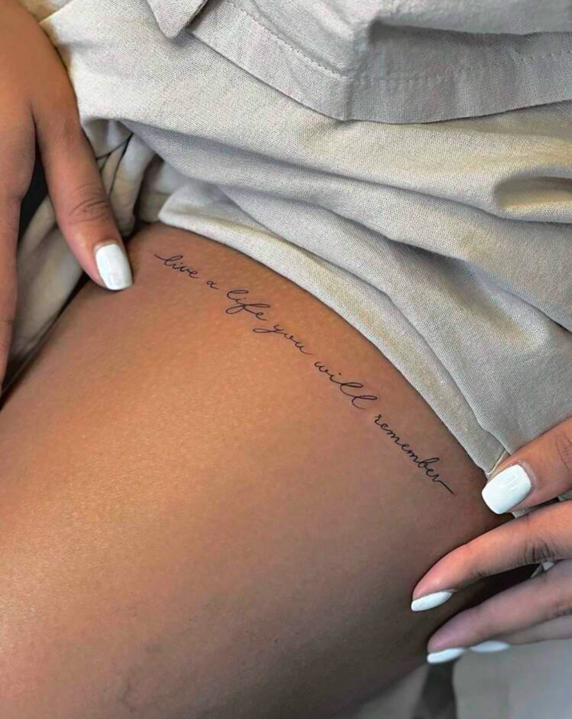 Tatouage Temporaire Citation - Live a Life You Will Remember