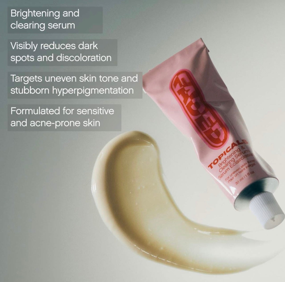 Ensemble Éclaircissant Faded par Topicals – Trio Anti-Taches Visage & Corps