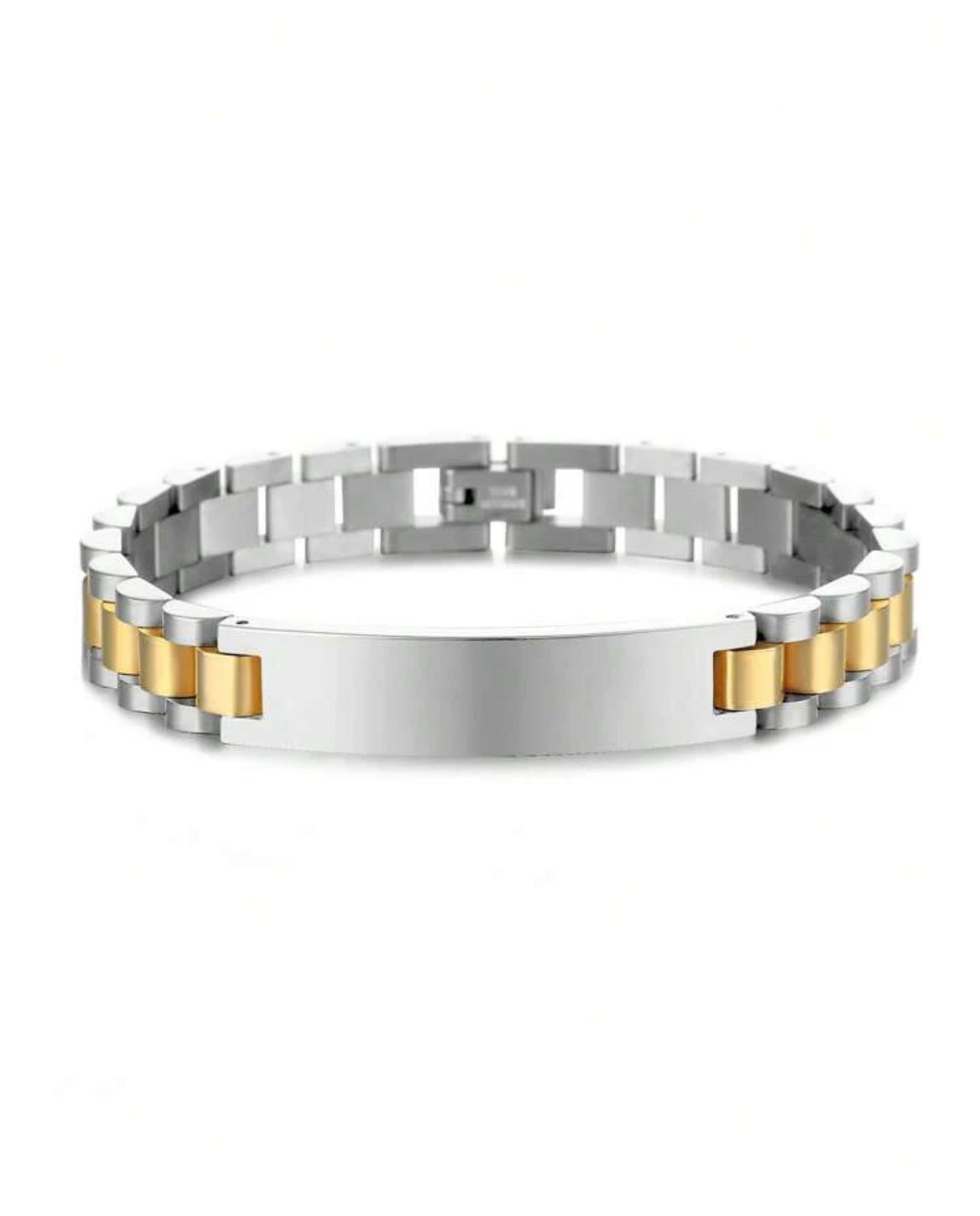 Bracelet En Acier Inoxydable Pour Hommes - Gravure Au Laser