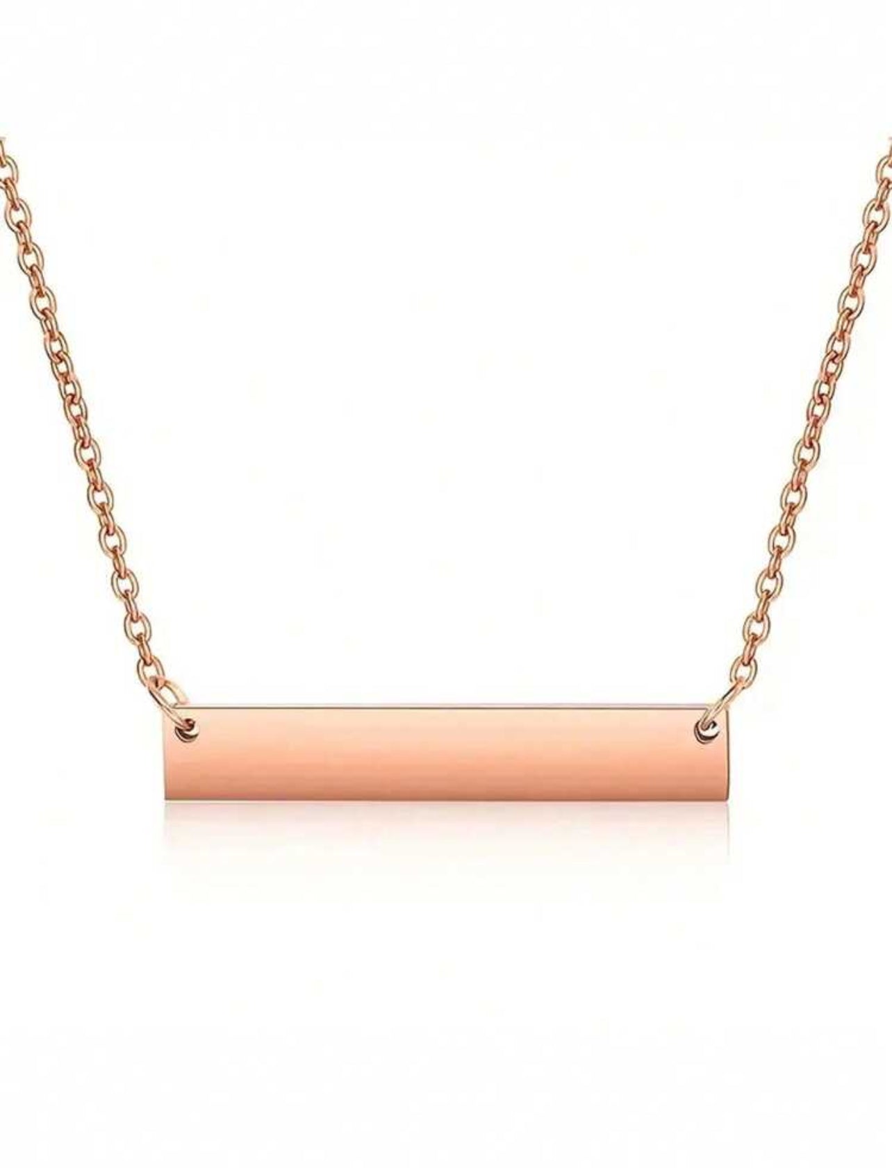 1pc Long Collier Amitié personnalisé en acier inoxydable