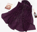 Hijab Mousseline de Soie avec perles