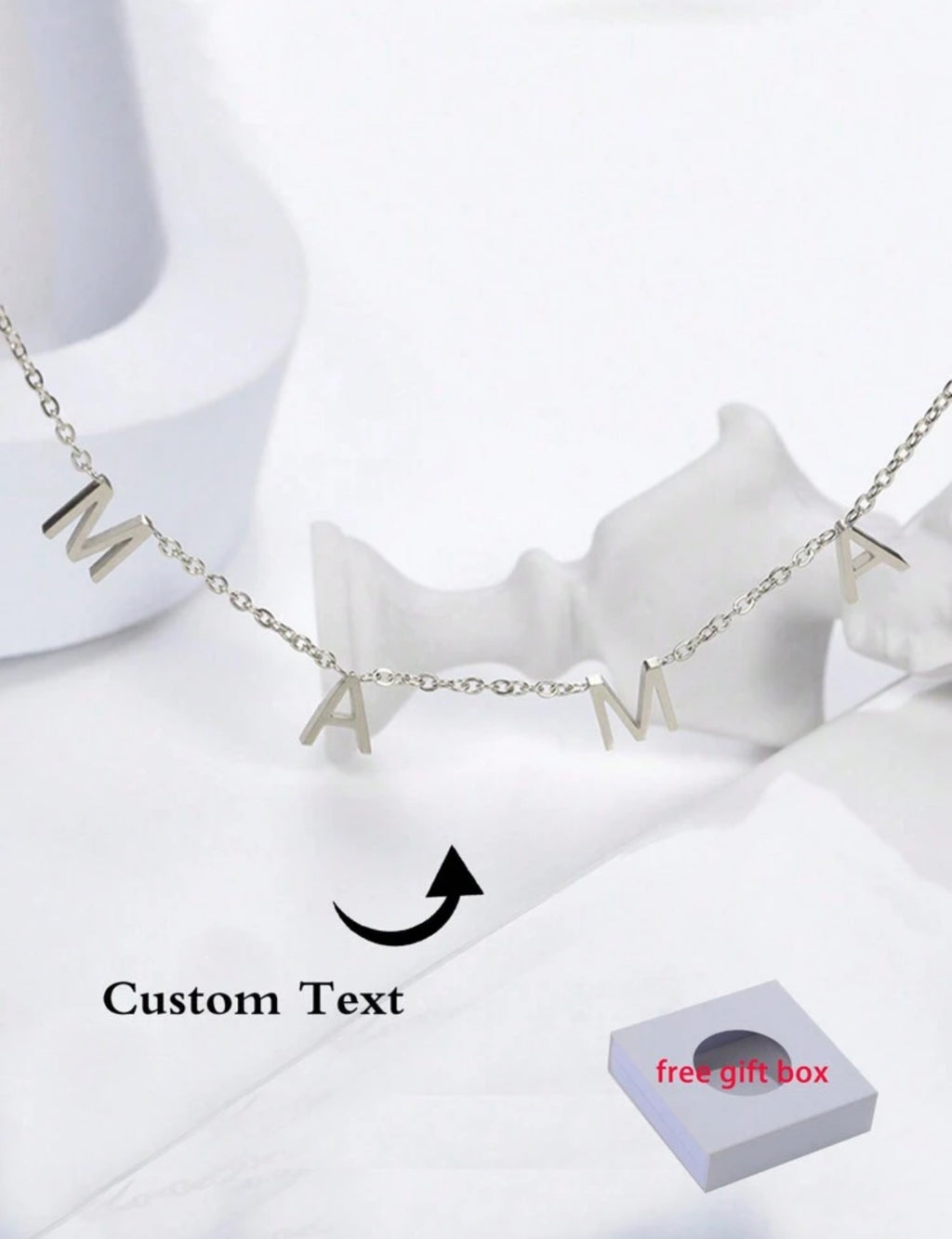 Pendentif Initiale Personnalisé en Acier Inoxydable