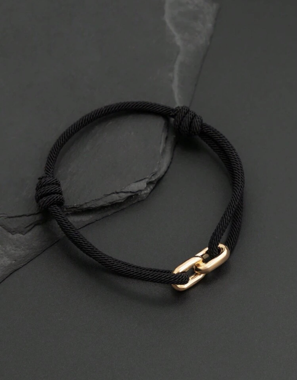 Bracelet Homme Élégance Acier & Pierre Noire