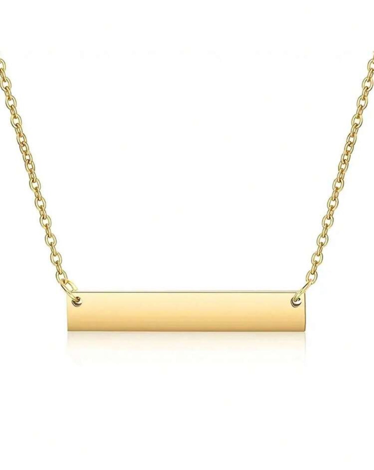 1pc Long Collier Amitié personnalisé en acier inoxydable