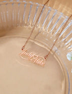 Collier De Couple Personnalisé Avec Deux Noms en acier inoxydable