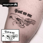 Tatouage Temporaire “Trust No One” - Design Intense et Expressif