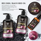 Gamme Fortifiante à l’Oignon Rouge et Graine Noire Fatmey – Soin Complet Anti-Chute et Épaississant