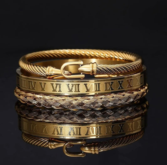 Ensemble de Bracelets Manchette Inspirés de l'Antiquité