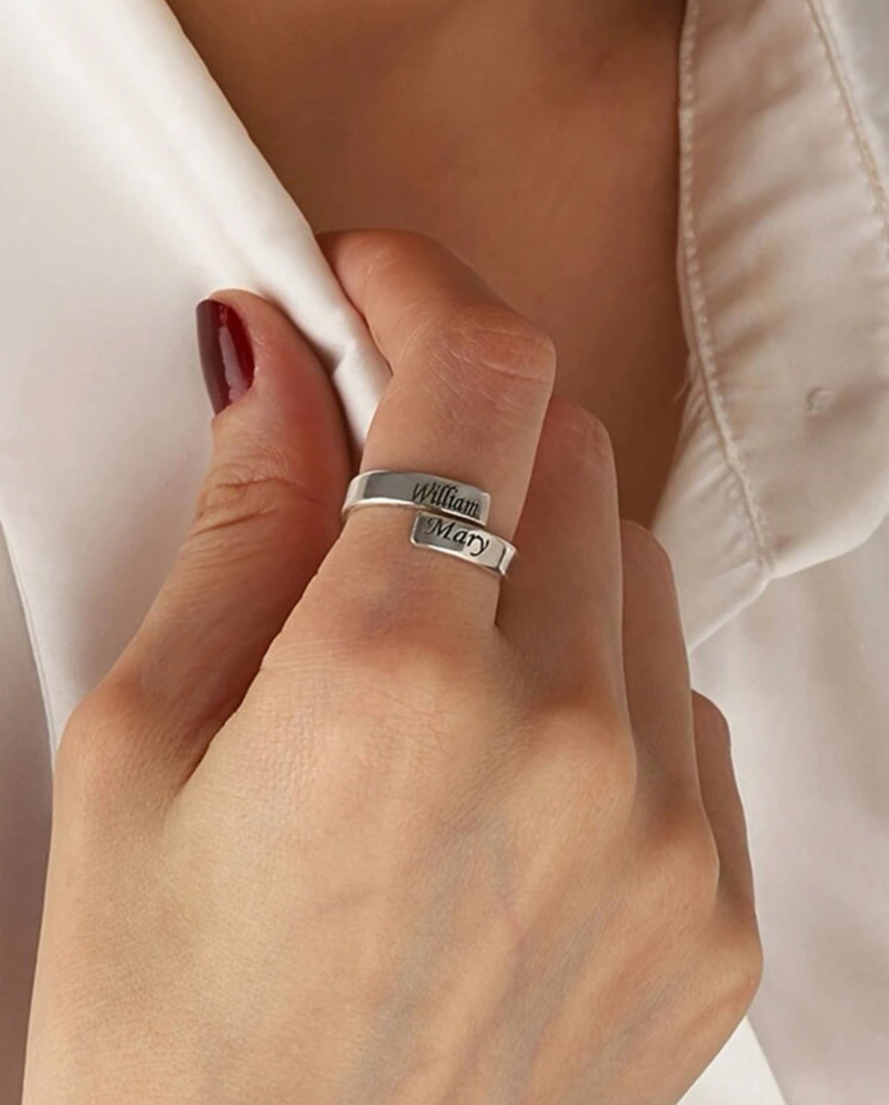 Bague personnalisée minimaliste double couche