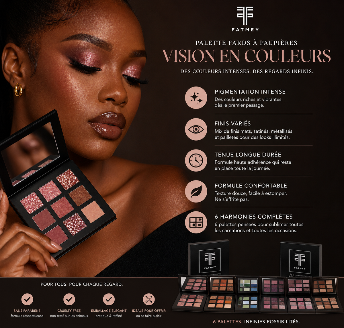 Palette Fards à Paupières Vision en Couleurs | FATMEY