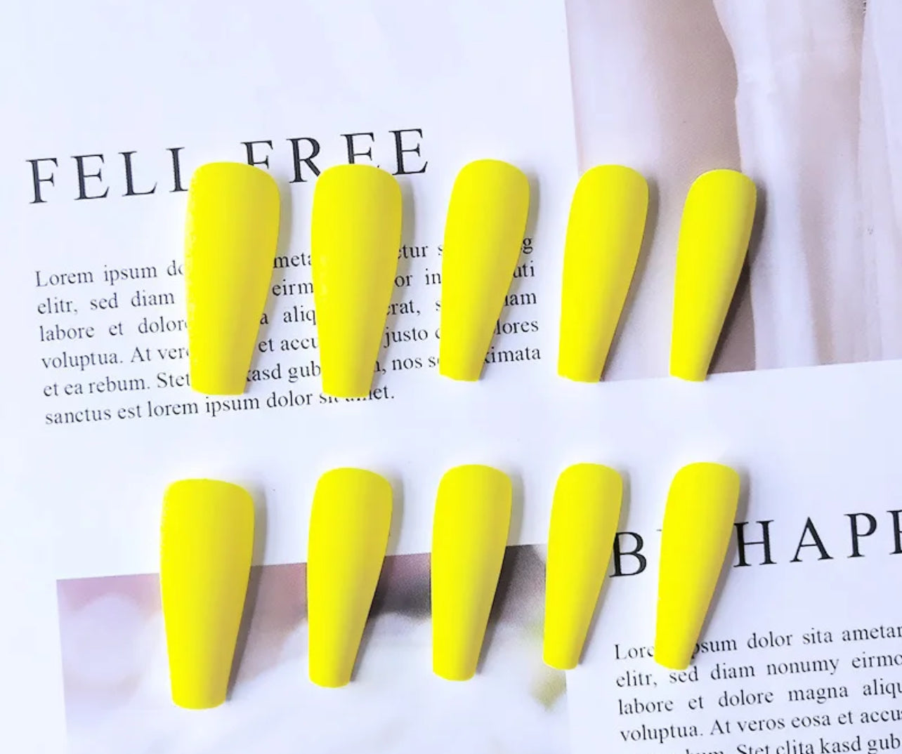 Faux ongles couleur unique