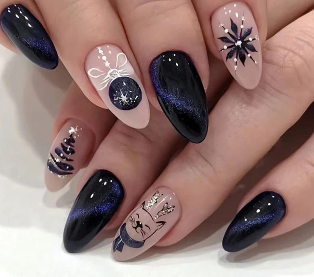 Faux Ongles Tons Sombres