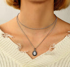 Perles Pack Cristaux Boho Rétro Gouttelettes d'eau Collier Double