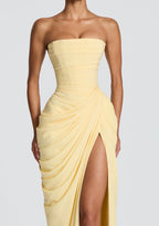 ROBE LONGUE CYRA - CITRON