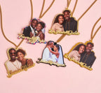 Collier à breloques Photo en acrylique personnalisé