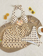 Ensemble Maillot de Bain 3 Pièces Floral & Voile de Plage